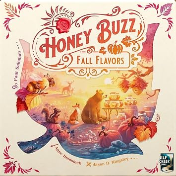 Honey Buzz Fall Flavors Deluxe Edition - Premium Expansion for Honey Buzz Board Game by Elf Creek Games, Autumn-Themed Strategy Game for 14 Players, Ages 10+