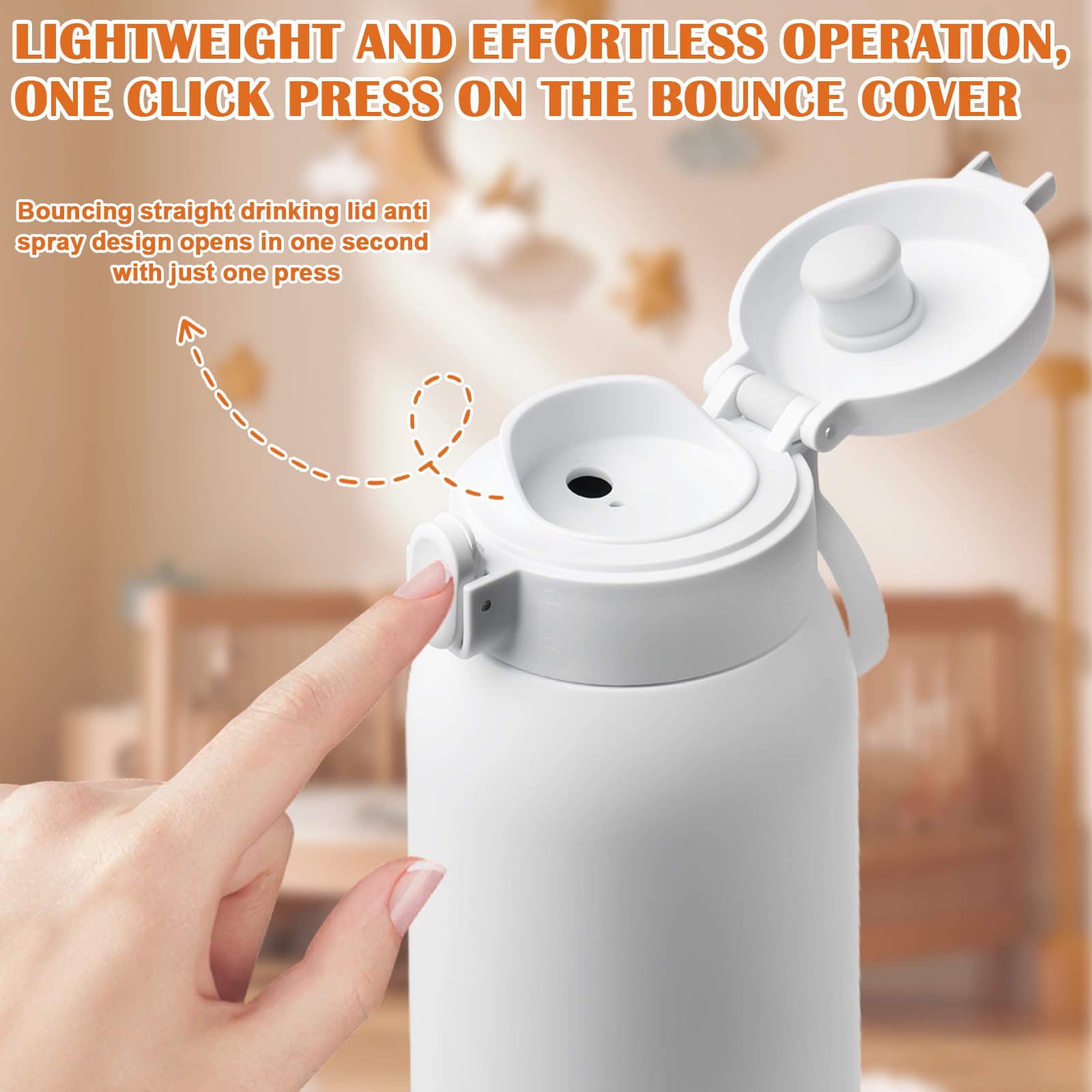 Scaldabiberon portatile per neonati, 500 ml, con controllo preciso della temperatura, 45 °C - 55 °C, senza BPA, per latte materno e formula, viaggi e notte