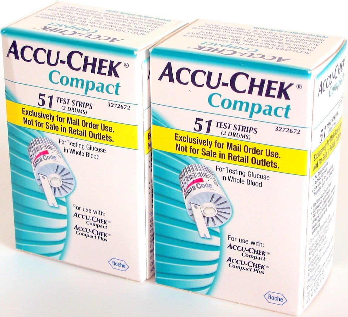 Accu Chek Compct Plus ( SIZE 102 pack Or 2 packs of 51)
