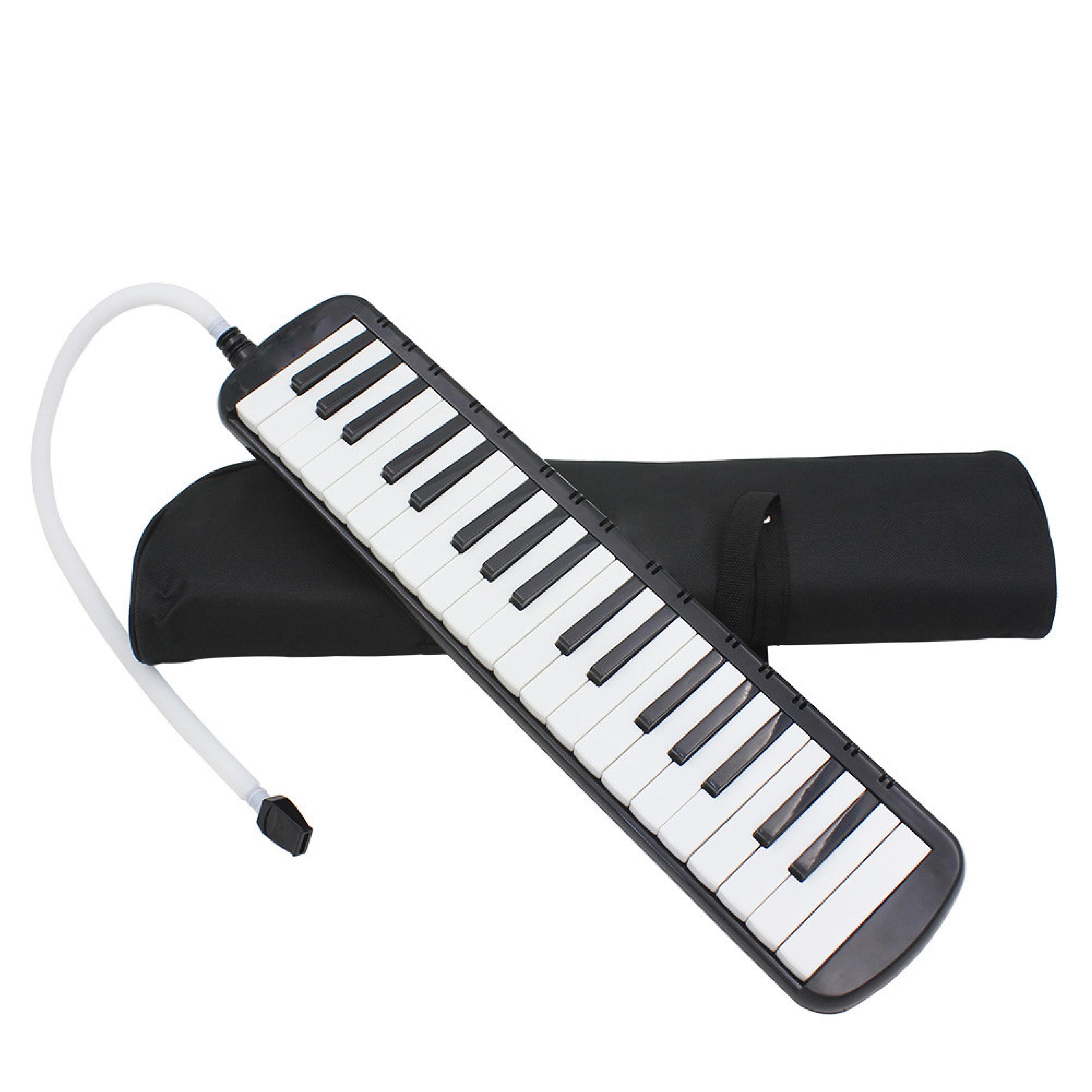 Piano Mélodica Professionnel, Clavier à 37 Touches, Noir, avec Sac
