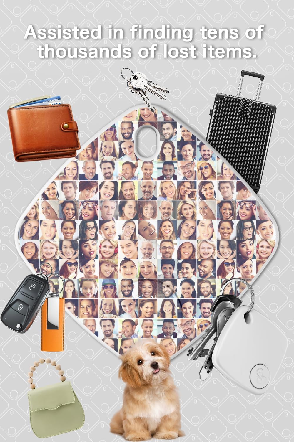 ファインダートラッカー S1 ホワイト Apple Find My対応 スマートトラッカーとキーファインダー 交換可能なバッテリー