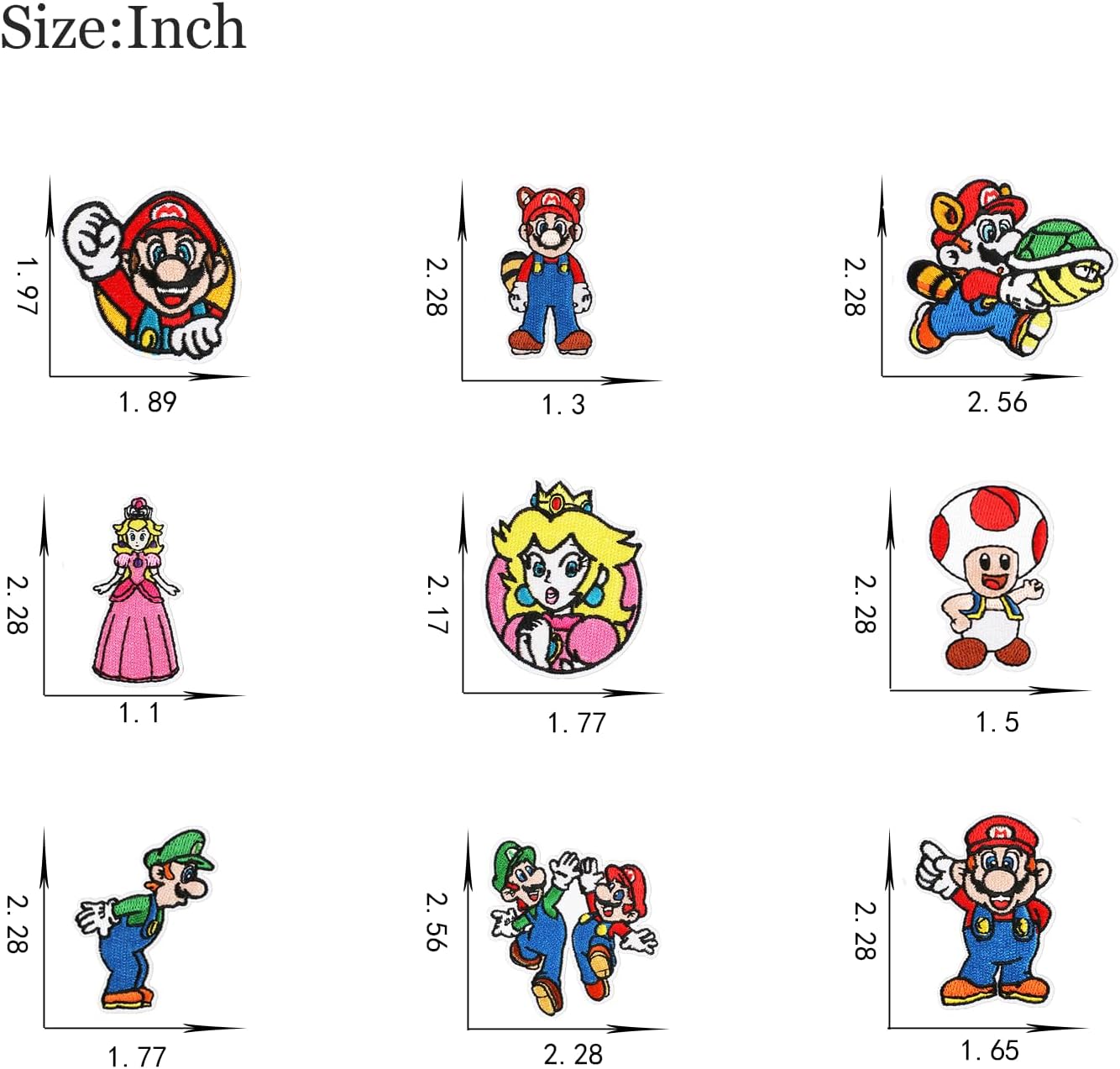 Iron on Patches,20 Pieces Embroidered Applique Patches,Sew On Iron on Patches Fabric Repair Patche Cute Cartoon Anime Patch for Kids Adult Clothes Jeans Jackets Hats Shoes Backpacks