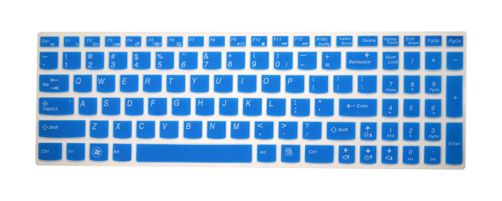 PcProfessional Blue Ultra Thin Silicone Gel Keyboard Cover for ASUS Q501LA Q502LA Q551LN A550X A550C D550MA G550JK D552C Q550LF S500CA S550CA N550JA N550JV V500CA V550CA Laptop with Application Kit (Please Compare Keyboard Layout and Model)