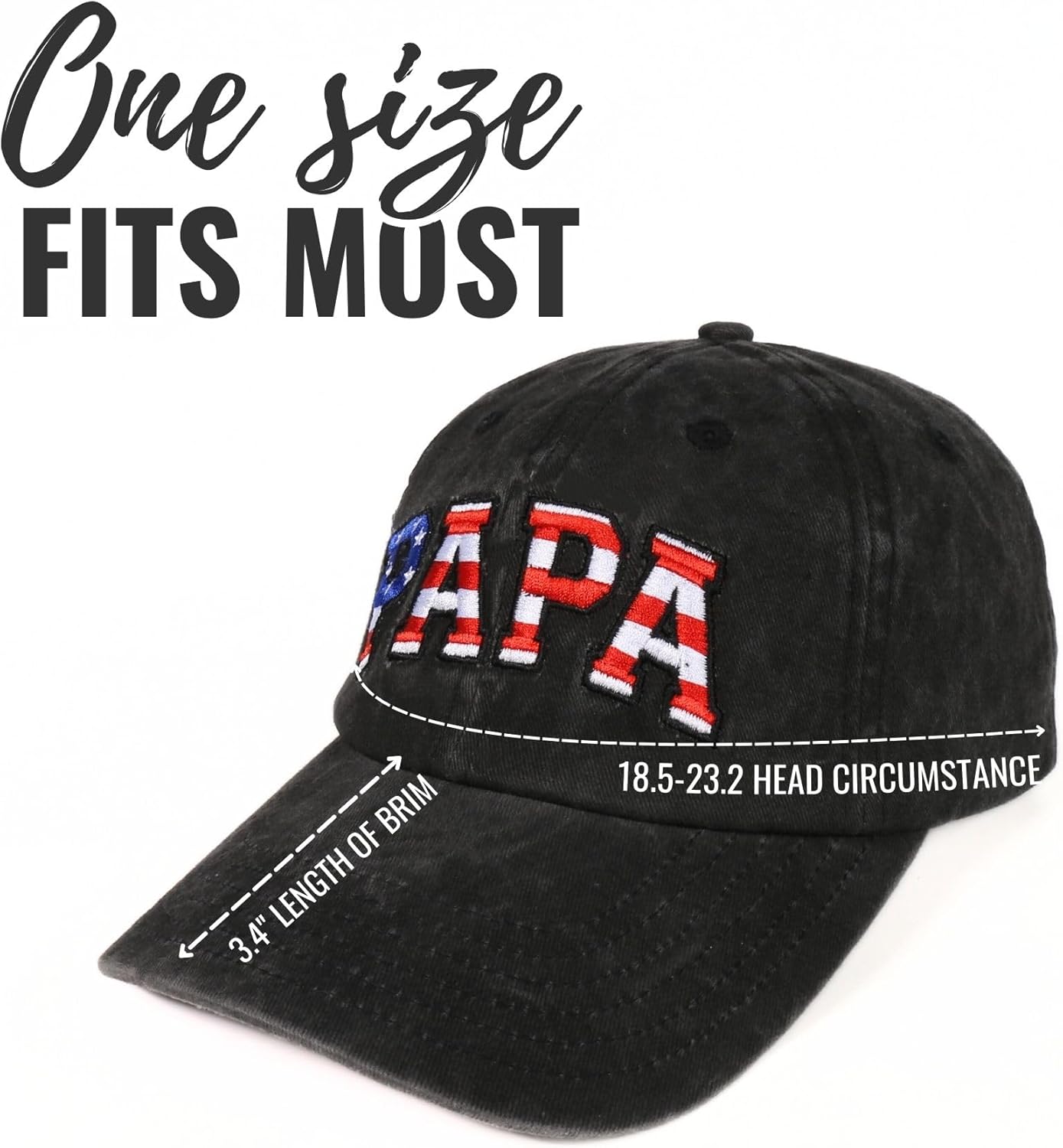 InnoBeta Papa Gifts Embroidered Cap, Funny Gifts for Men, Adjustable Hat Gifts Accessory for Birthday & Christmas Grey - Image 4