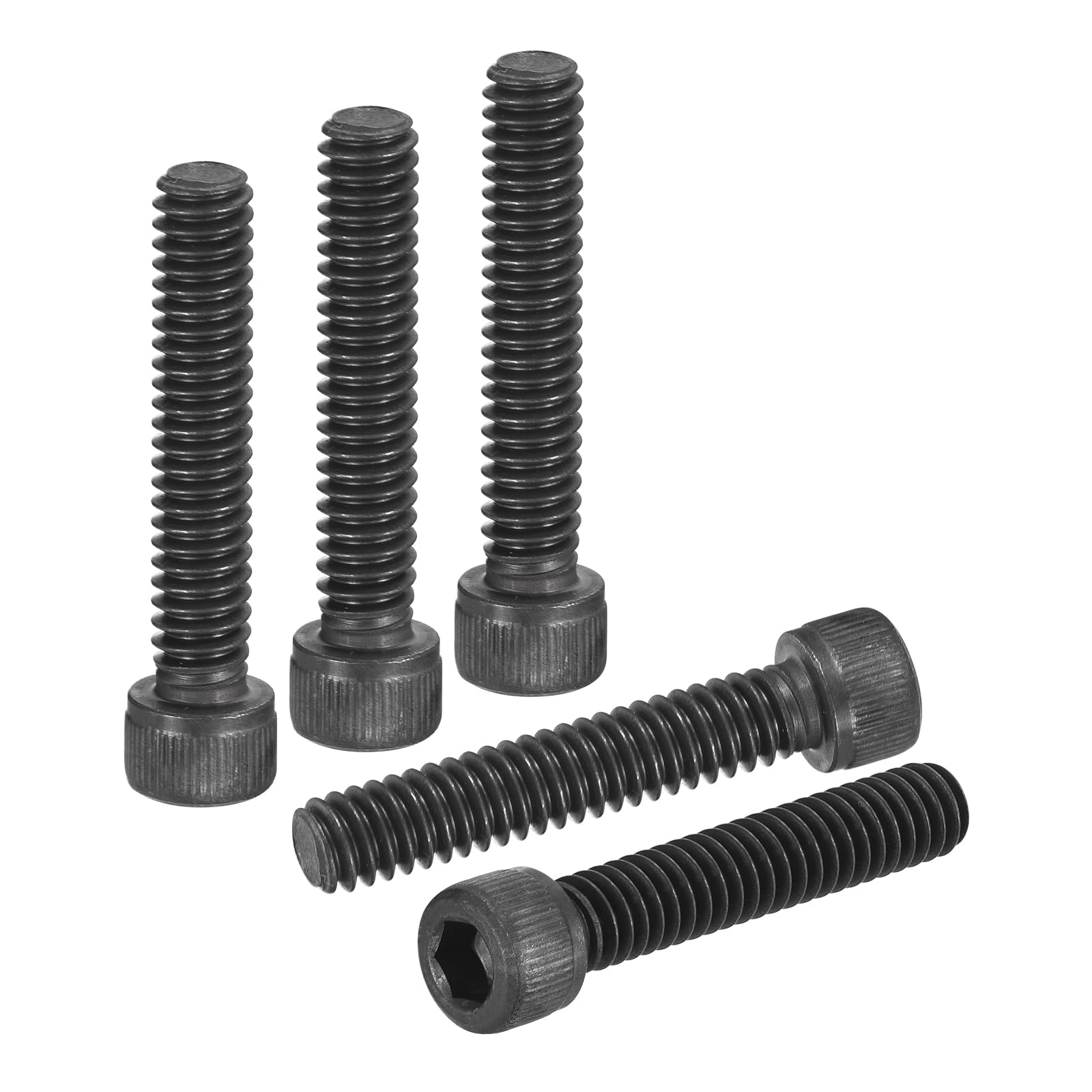 DTGN 1/4"-20x1-1/4 Socket Head Cap Screws Bolts - 50Pack - Good for Road Bicycle, Mountain Bike, Auto, Motorcycle - Carbon Steel Hex Head Metric