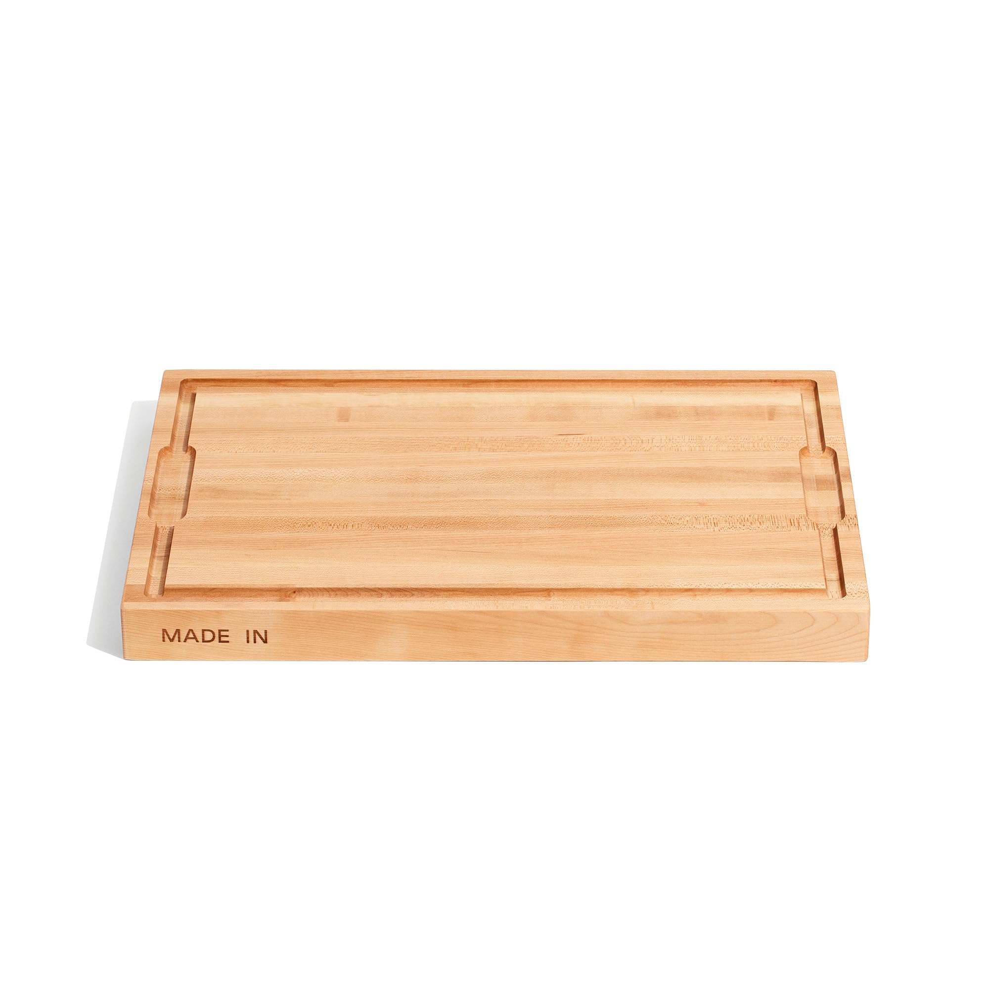 Made In Cookware - Butcher Block - Maple Wood - Thick Charcuterie Board with Side Handles - 17.75x11.75"