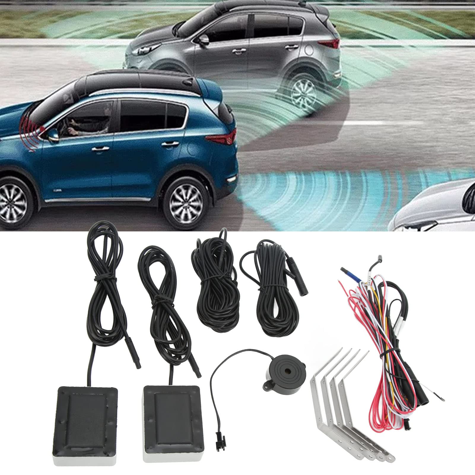 AMONIDA System Wykrywania Martwego Punktu w Samochodzie Wodoodporny Pasuje do Inteligentnego Monitora Radarowego Zapewniającego bezpieczną zmianę Pasa Ruchu 24 GHz IP67 1 Zestaw
