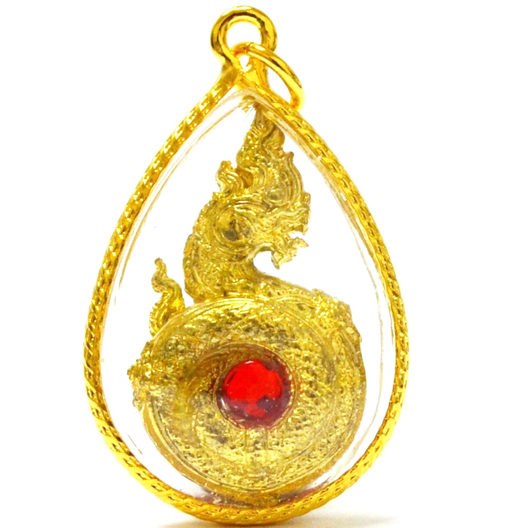 Amulets Thai Jewelry Pendant Naga or Serpent Powerful Wealth Lucky for Life