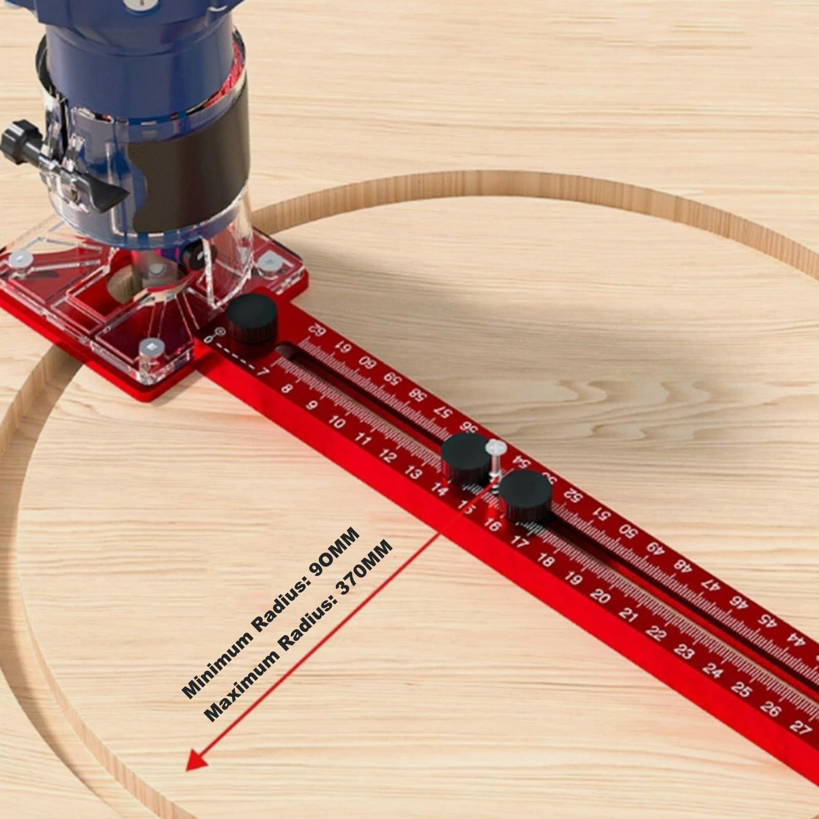 Support de rainure de fraisage 4 en 1, gabarit de coupe de cercle de défonceuse, guide de routeur multifonction pour couper des cercles et rainures de fraisage