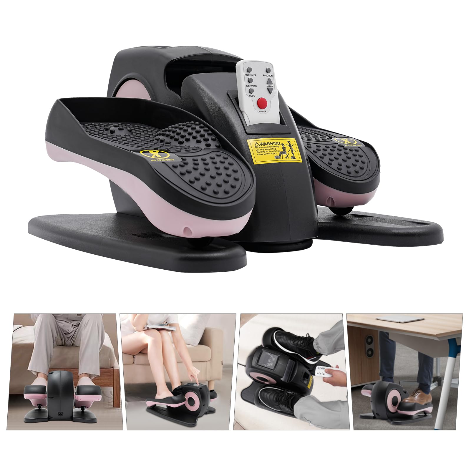 Bicicleta elíptica eléctrica, entrenador motorizado con masaje de pies fijo, mini asiento eléctrico, bicicleta estática, rehabilitación, entrenador de pedales para hogares, gimnasios, hospitales