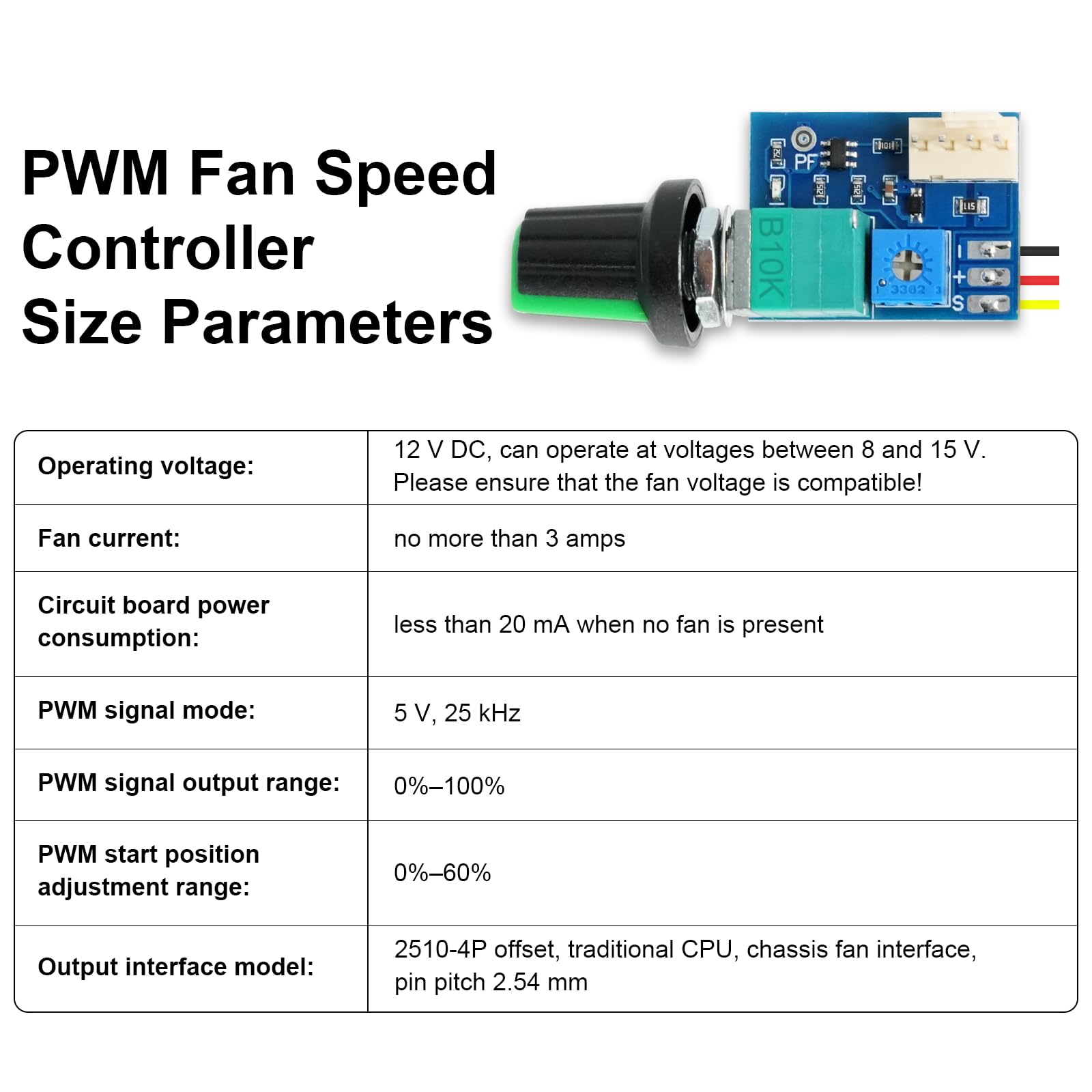 1 PCS PWM Regolatore di velocità della ventola,4Pins 1 canali fan controller PC CPU Manopola di controllo della velocità del regolatore per Il Telaio del PC del Computer