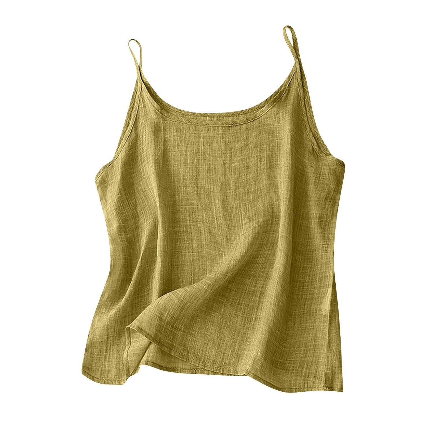 Cotton Linen Tank Tops for Women Spaghetti Strap Loose Fit Camisole Cami Summer 2025 Casual Sleeveless Tops Shirts