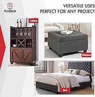 Vista 2 de Patas de plástico para muebles de 6 pulgadas / 5.9 in, paquete de 4 patas de repuesto de grano de madera de pirámide de plástico moderno de mediados