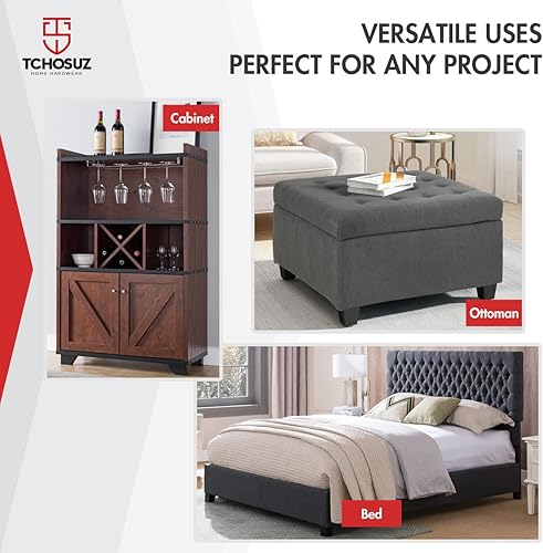 Miniatura 2 de Patas de plástico para muebles de 8 pulgadas  7.9 in, paquete de 4 patas de repuesto de grano de madera de pirámide de plástico moderno de mediados