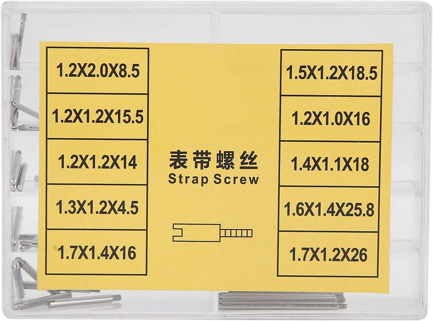 Varilla de tubo de tornillo de correa de reloj, Varilla de tubo de tornillo de banda de reloj, Mini kits de tornillos pequeños Herramienta de reloj profesional para Watchemakers Reparación