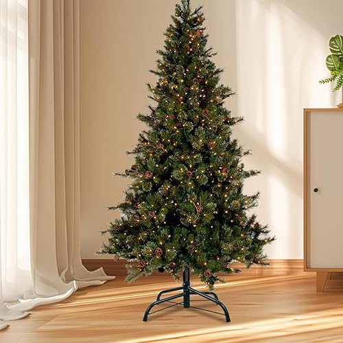 Vista 2 de Happyyami Soporte de Árbol de Navidad Artificial de 35cm, Soporte Plegable para Decoraciones