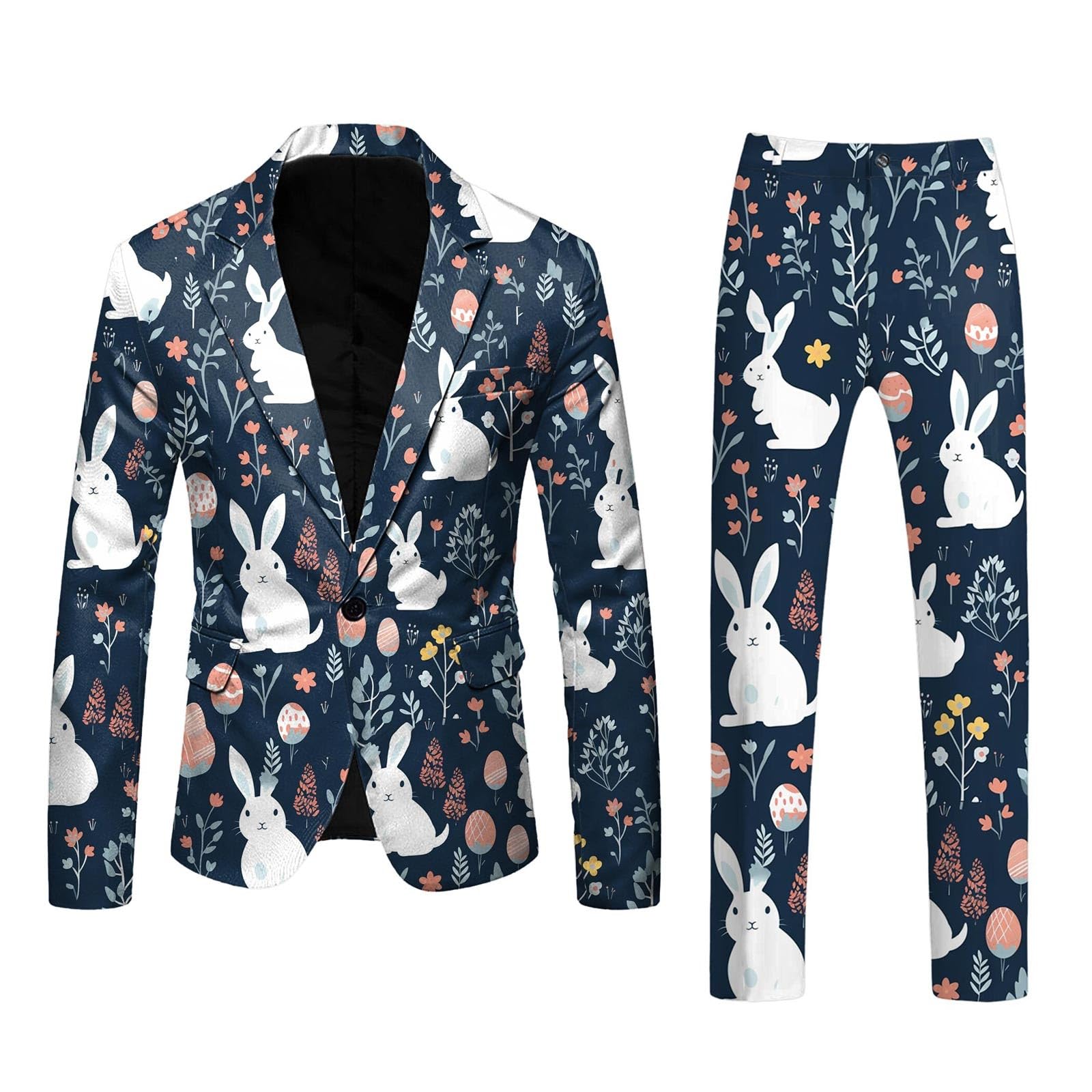 Set di costume stampato digitale 3D per gli uomini Set di pantaloni giacca tuta d'affari leggero