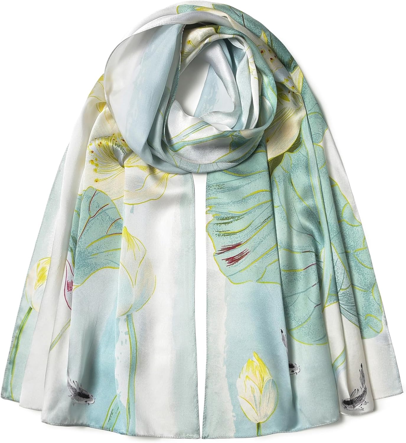 100% Mulberry Silk Scarf for Women - Large Shawl, Head Wrap, Neck & Hair Accessory - Gift Packed - Image 2