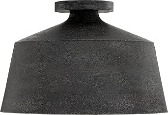 Capital Lighting 235311QY Quarry Modern Organic Handcrafted Angular Cone Semi-Flush Ceiling Light, 1-Light 100 Watt, 9" H x 14" W, Quarry