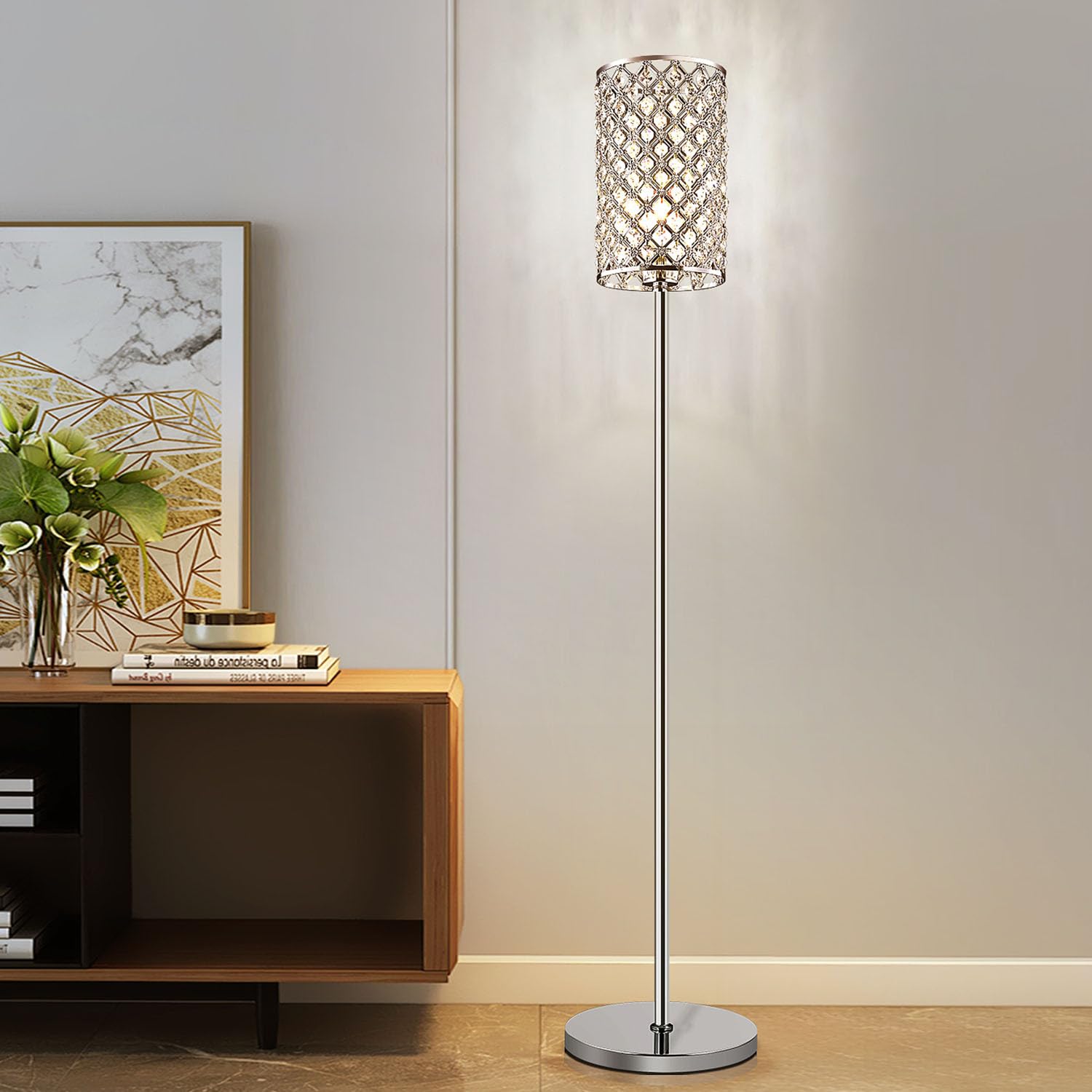 Amazon.co.jp : Aerlife フロアライト おしゃれ 水晶 LED 照明器具