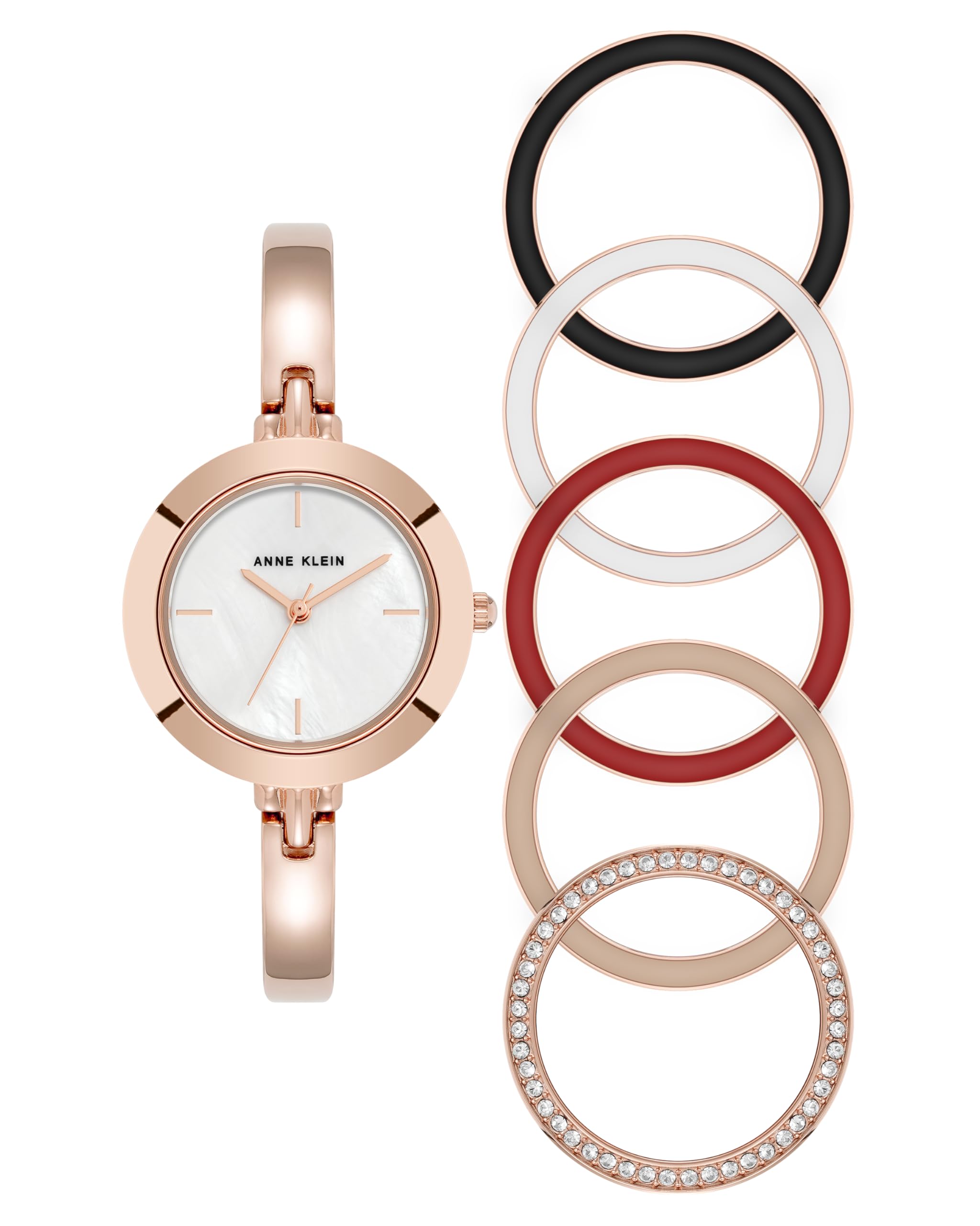 Anne Klein Women's Bangle Watch and Interchangeable Bezel Set