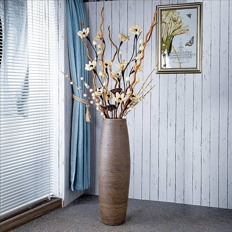 【CZECHOSLOVAKALEAD 】花瓶 Amazon.com: ZXHStore European Retro Ceramic Floor Vase Home