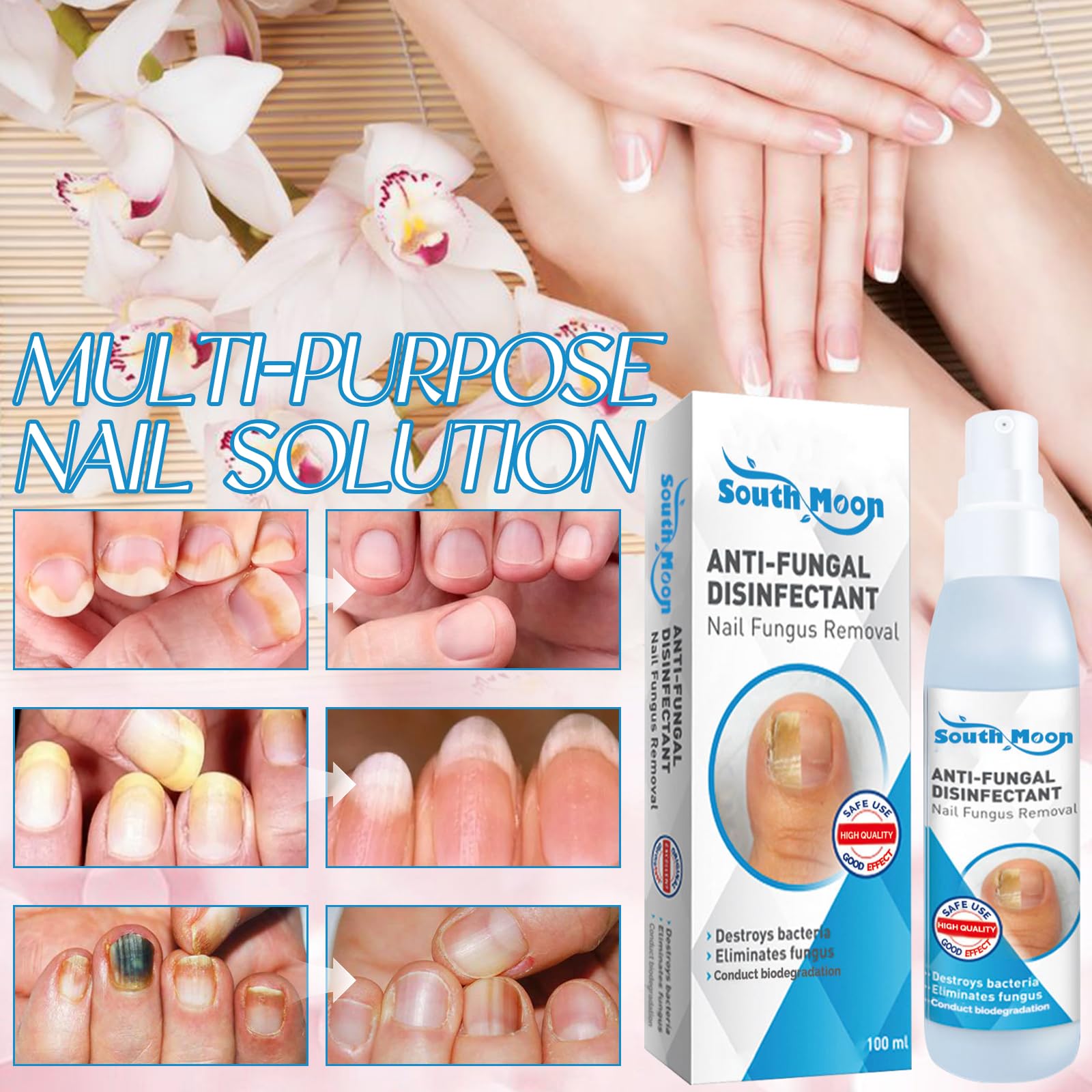 Spray para Cuidado de Pies 100ml - Hidratante para Piel y Uñas, Sin Aclarado, para Piel Suave y Uñas Brillantes, Fórmula de Secado Rápido - El Original de la Televisión