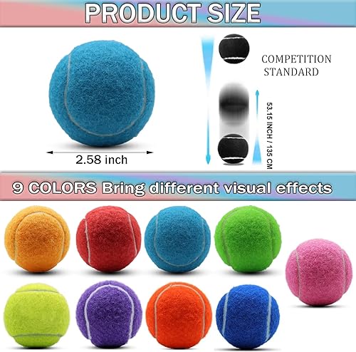 Miniatura 4 de SHYUJAJIE Pelotas de tenis, paquete de 20 pelotas de tenis de entrenamiento, pelotas de tenis de práctica de alta elasticidad para principiantes,