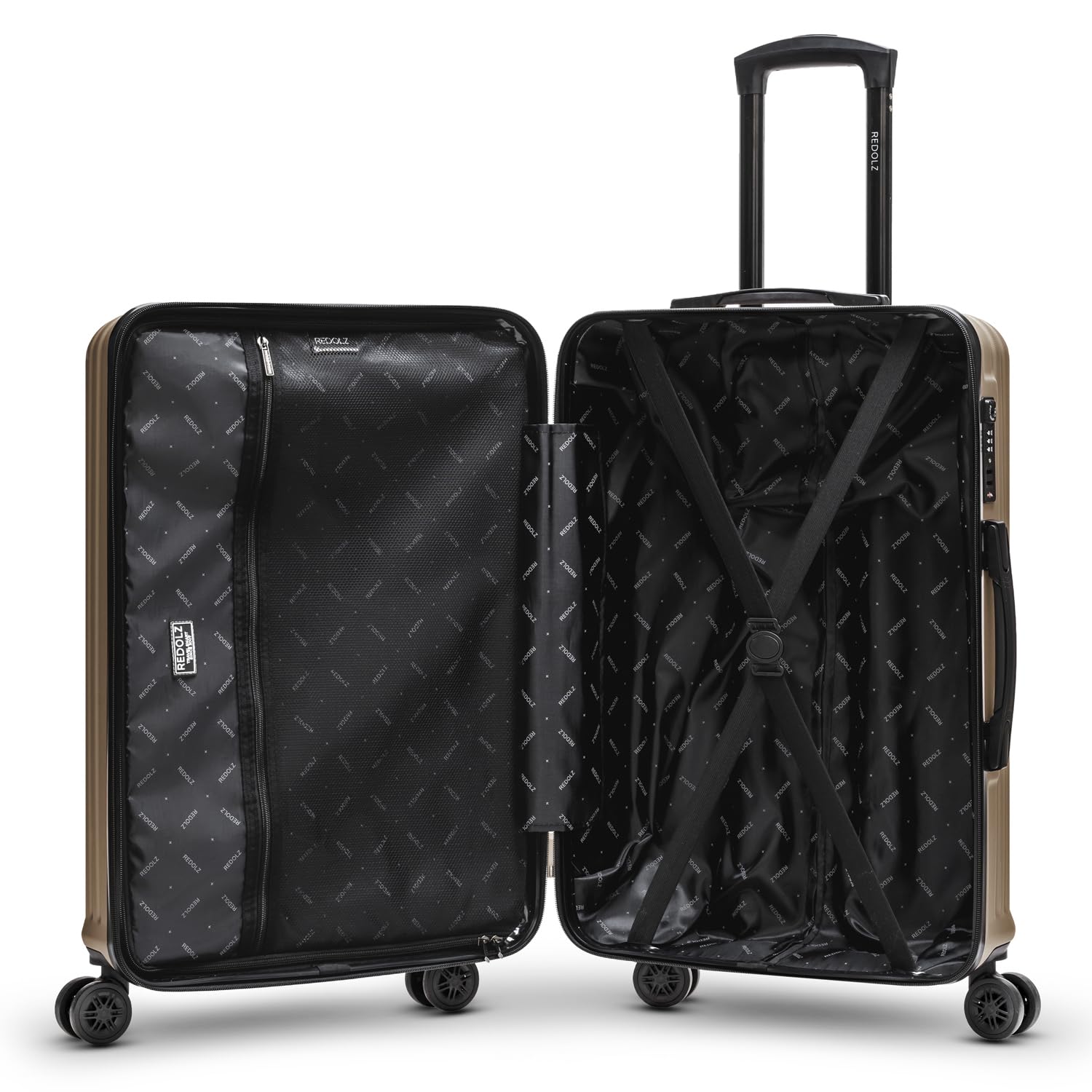 REDOLZ Hartschalen Koffer Damen/Herren | Leichter Trolley 45 x 25 x 67 cm - hochwertiges ABS Material | 4 Doppelrollen & TSA-Schloss (Essentials 07)