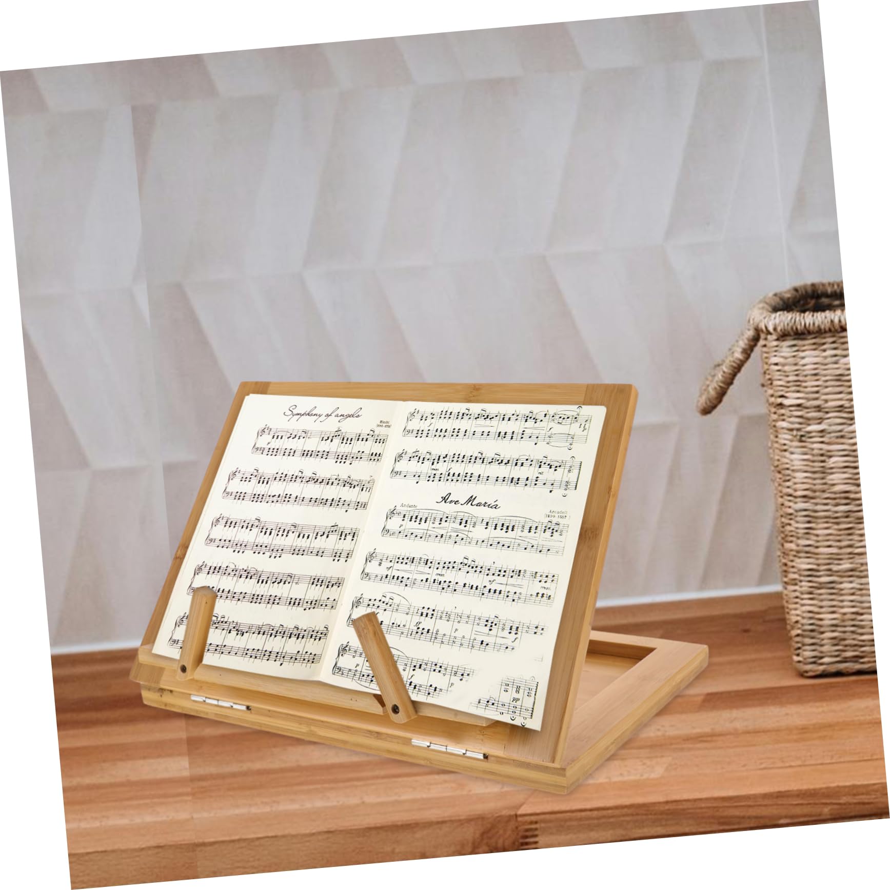 Toyvian Supporto Musicale Per Libri e Partiture Struttura Robusta e Versatile Per Pianoforte Chitarra e Lettura Stand Da Tavolo Per Musica e Testi Naturale
