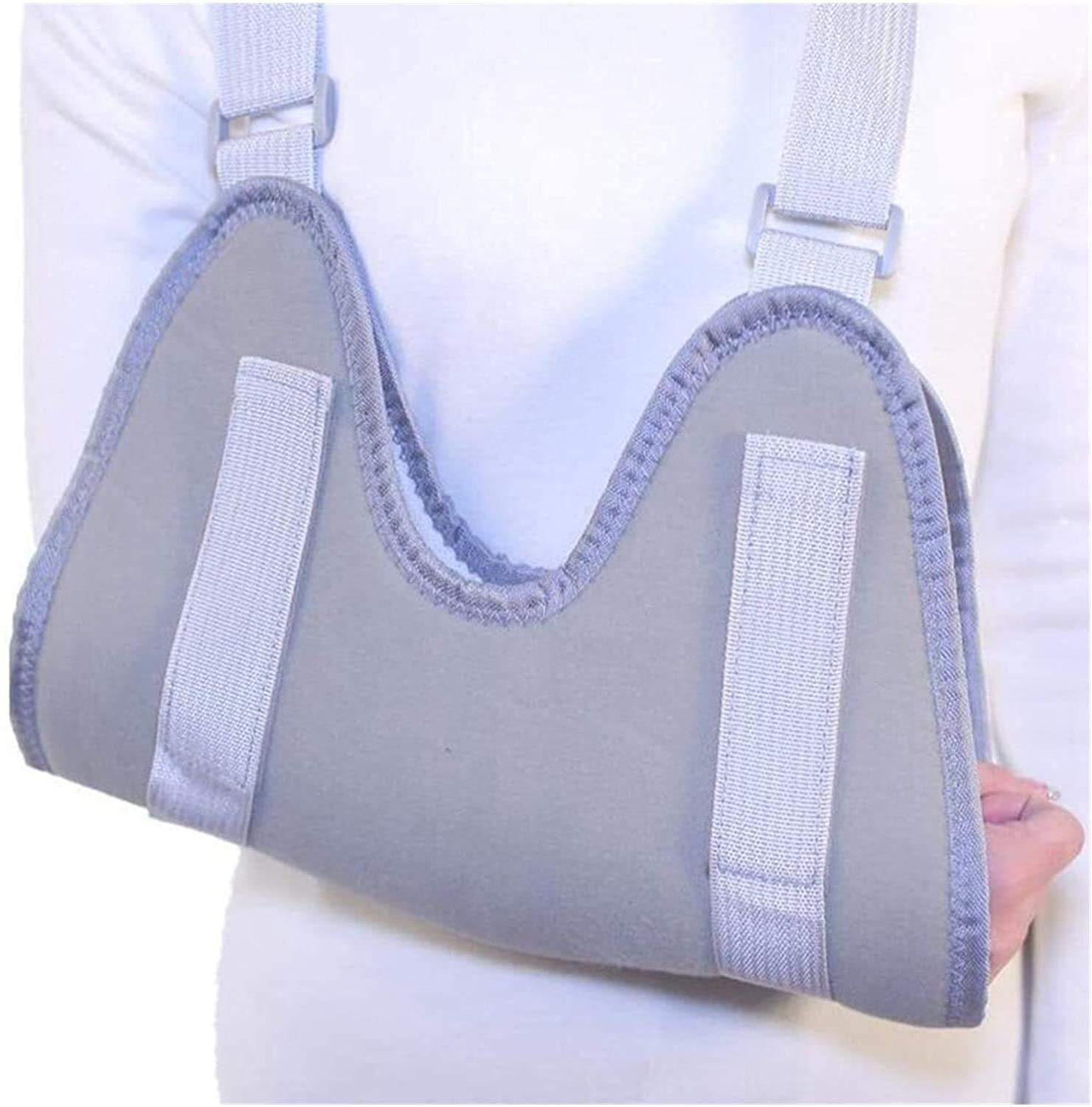 Inmovilizador de hombro con cabestrillo para brazo, cabestrillo para brazo compatible con protección de codo de mano izquierda y derecha adecuado para fractura de antebrazo, lesión por fract