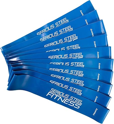 Serious Steel Fitness Mini bandas de resistencia  Bandas elásticas de rehabilitación y prehab  Bandas de entrenamiento de ejercicio de 12 pulgadas