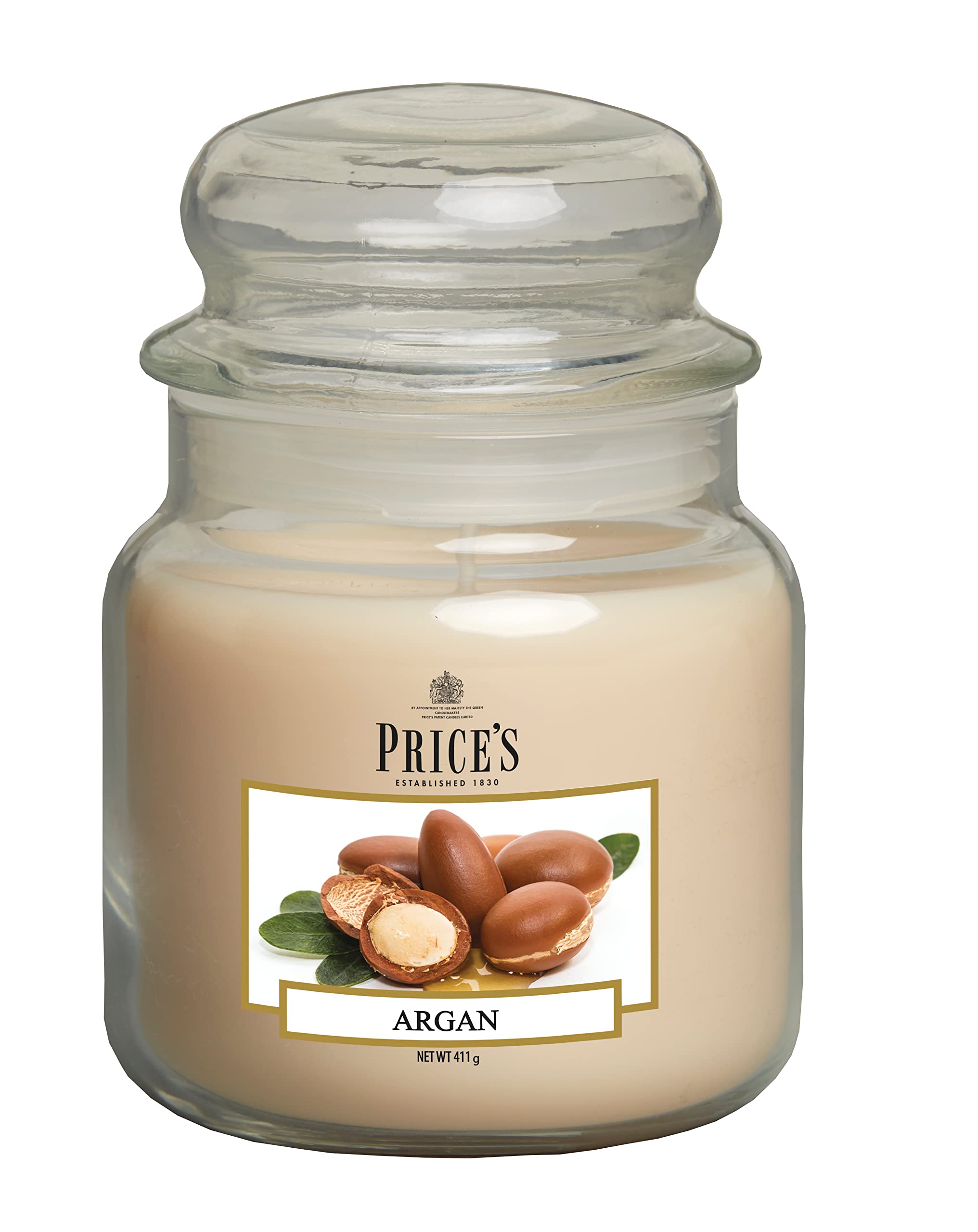 Price's - Argan Medium Jar Candle - Sweet, Delicious, Quality Fragrance - Long Lasting Scent - Up to 90 Hour Burn Time