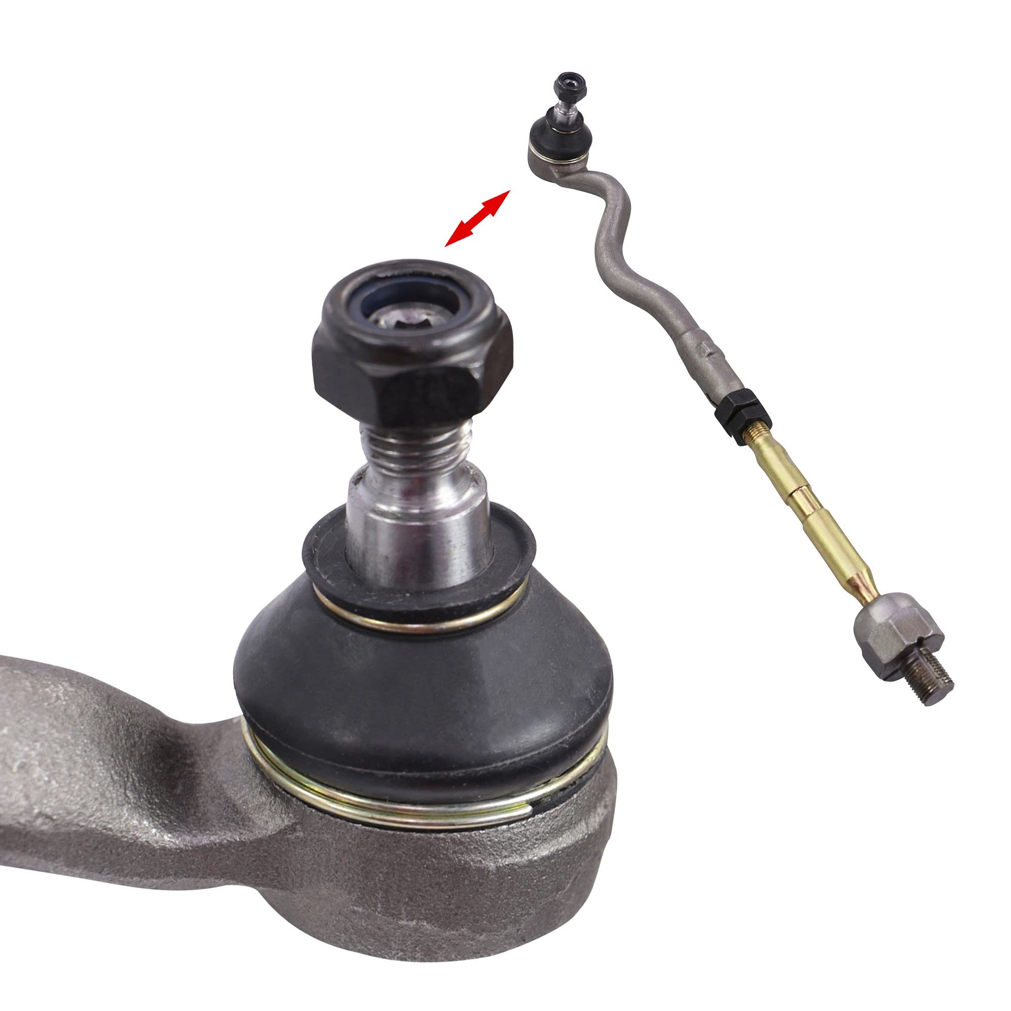 ATEC Germany 2x tiranti anteriori, 1x set di cuffie per lo sterzo Compatibile con BMW Serie 3 (E46), Serie 3 Cabrio (E46), Serie 3 Compact (E46), Serie 3 Coupé (E46), Serie 3 Touring (E46)