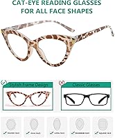 Vista 10 de Eyekepper Paquete de 4 anteojos pequeños para mujer estilo ojo de gato +0.00 4 piezas