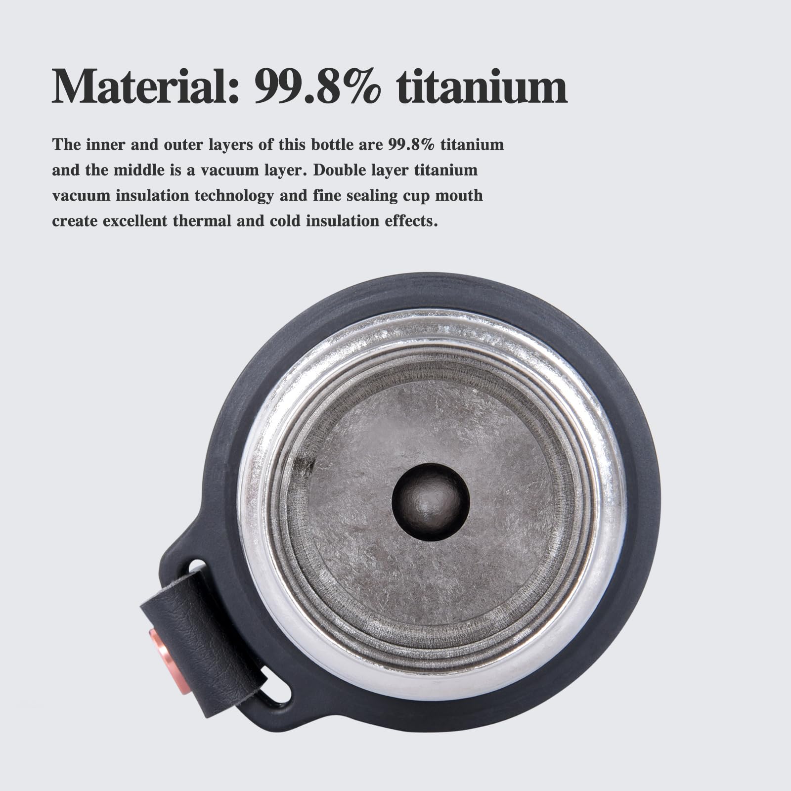 iBasingo Ti3011D Titan Thermos Butelka do picia Butelka izolacyjna Butelka próżniowa Sport Podróż Kubek Kawa Butelka na wodę Metalowa butelka Outdoor Wędrówka Lekki Szczelny Termos Ti3011D