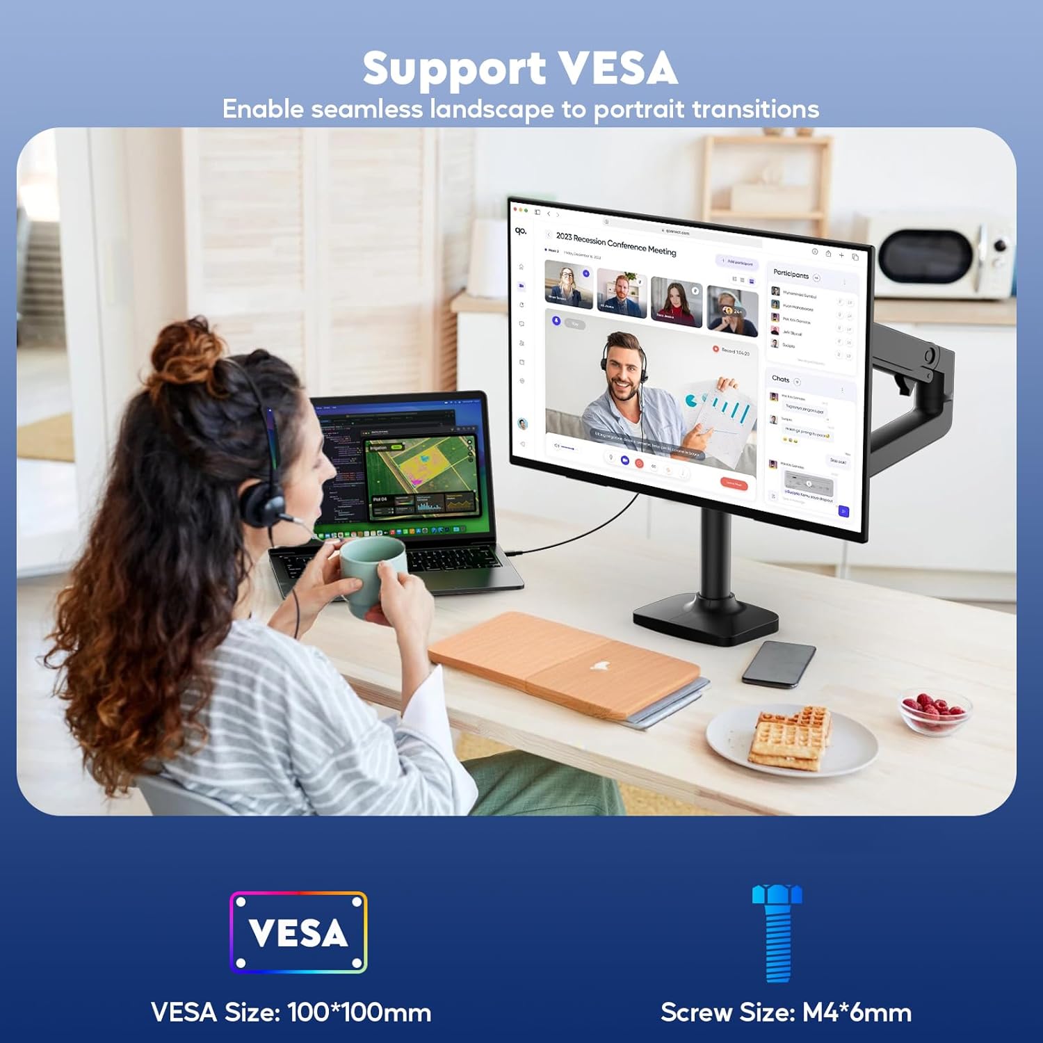 23.8" Portable Monitor for Laptop 100HZ-Portable Screen 100% SRGB IPS for Gaming & Work USB-C HDMI Second Monitor Portable with 180°Adjustable Stand for Laptop Mac Window PS5 - Image 4