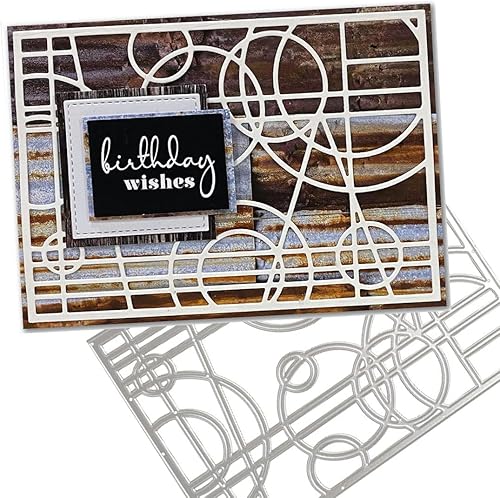 Miniatura 2 de Plantillas de metal para álbumes de recortes, plantilla de grabado de acero al carbono para hacer tarjetas de papel (marco de fondo redondo-5.7 x