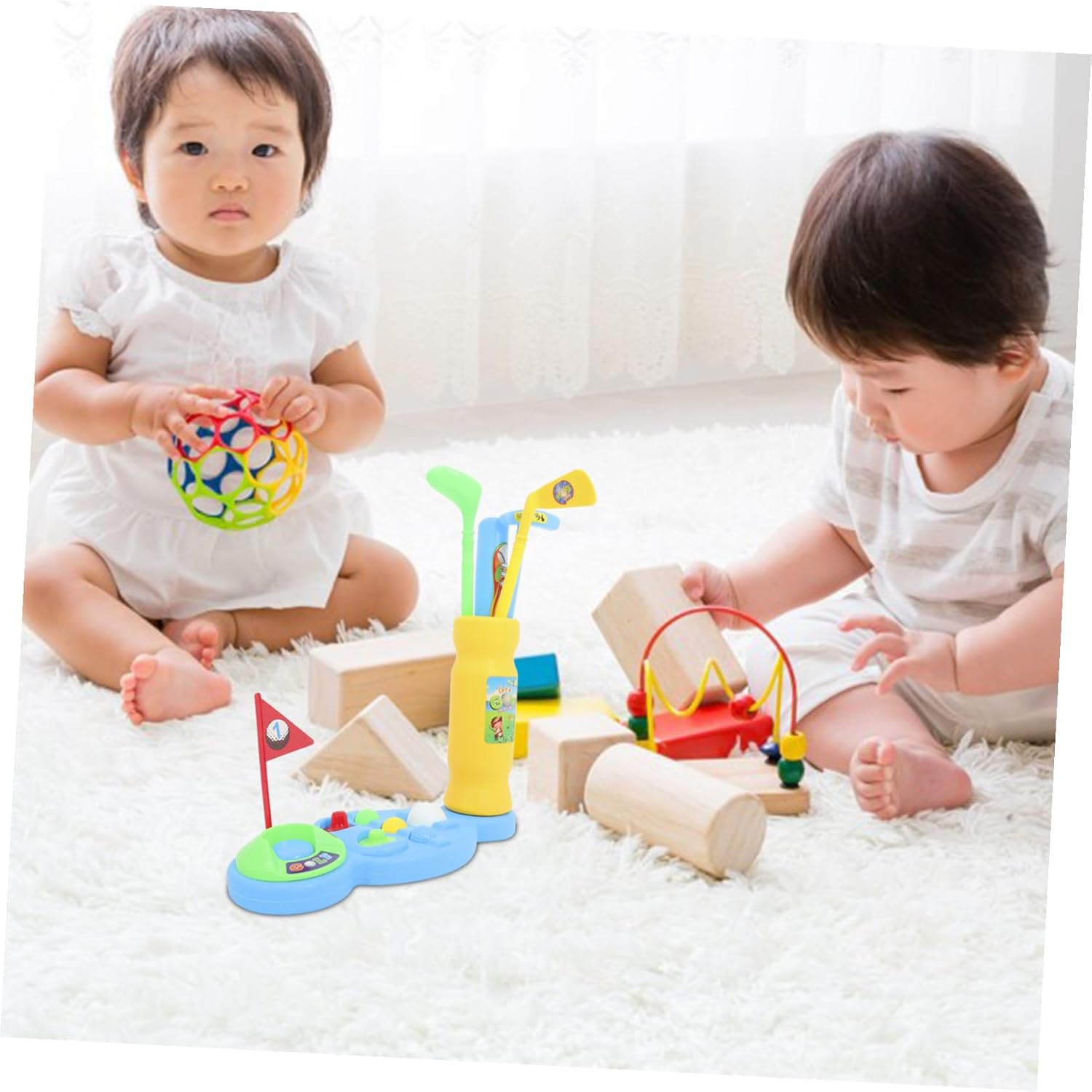 Golf Clubs for Outdoor Indoor Golf Game Promotes Hand-Eye Coordination and Physical Development for Boys