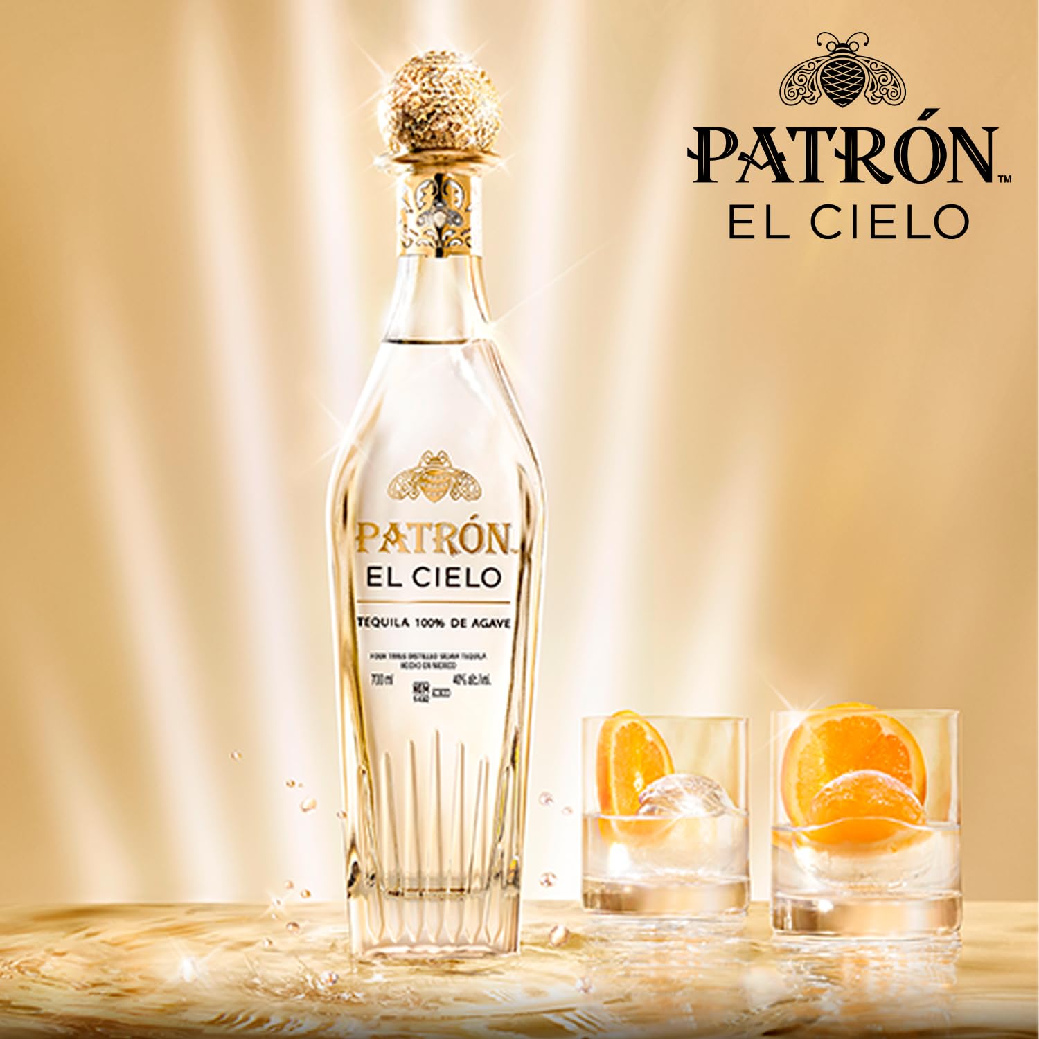 PATRÓN EL CIELO, Tequila Blanco de 700 ml, Orgullosamente Mexicano, 4 Destilaciones, Agave Azul Tequilana Weber, Proceso Artesanal