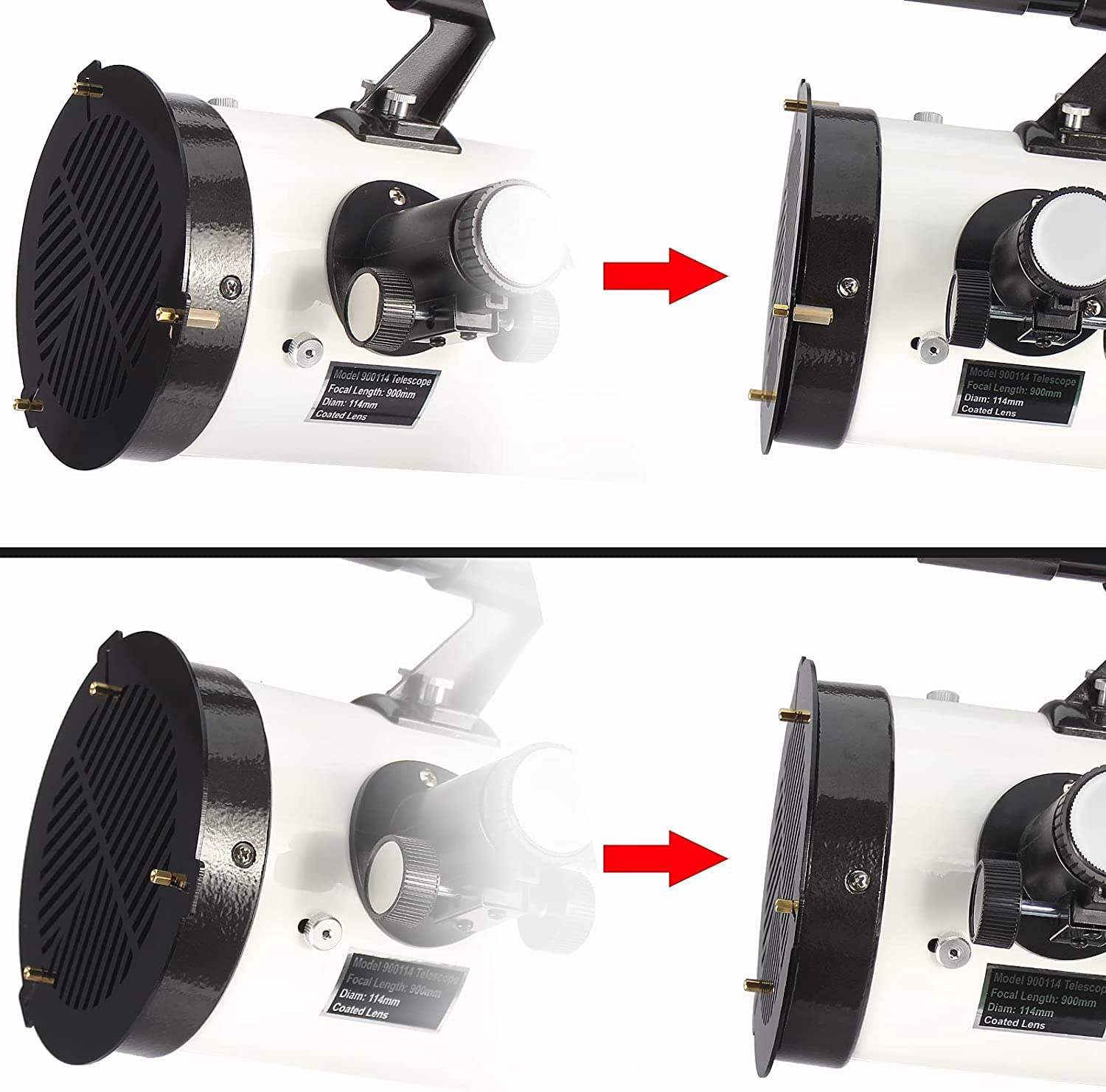 SOLOMARK Masque télescopique FM80mm Bahtinov pour Un diamètre extérieur de Tube (OD) de 75 mm à 125 mm, Peut être monté avec Les vis en Laiton à l'intérieur ou à l'extérieur du Tube de Traction