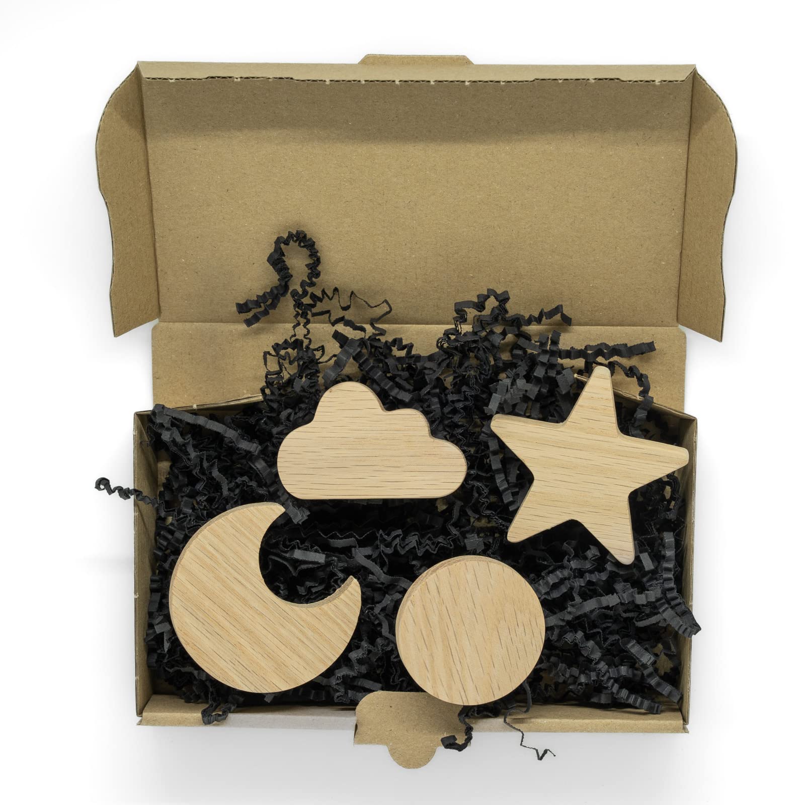 4 maniglie per mobili per cameretta dei bambini in legno di quercia non trattato a forma di nuvola pomelli adatti per comò per armadio per cassetti per cameretta dei bambini idea regalo (4 nuvola)