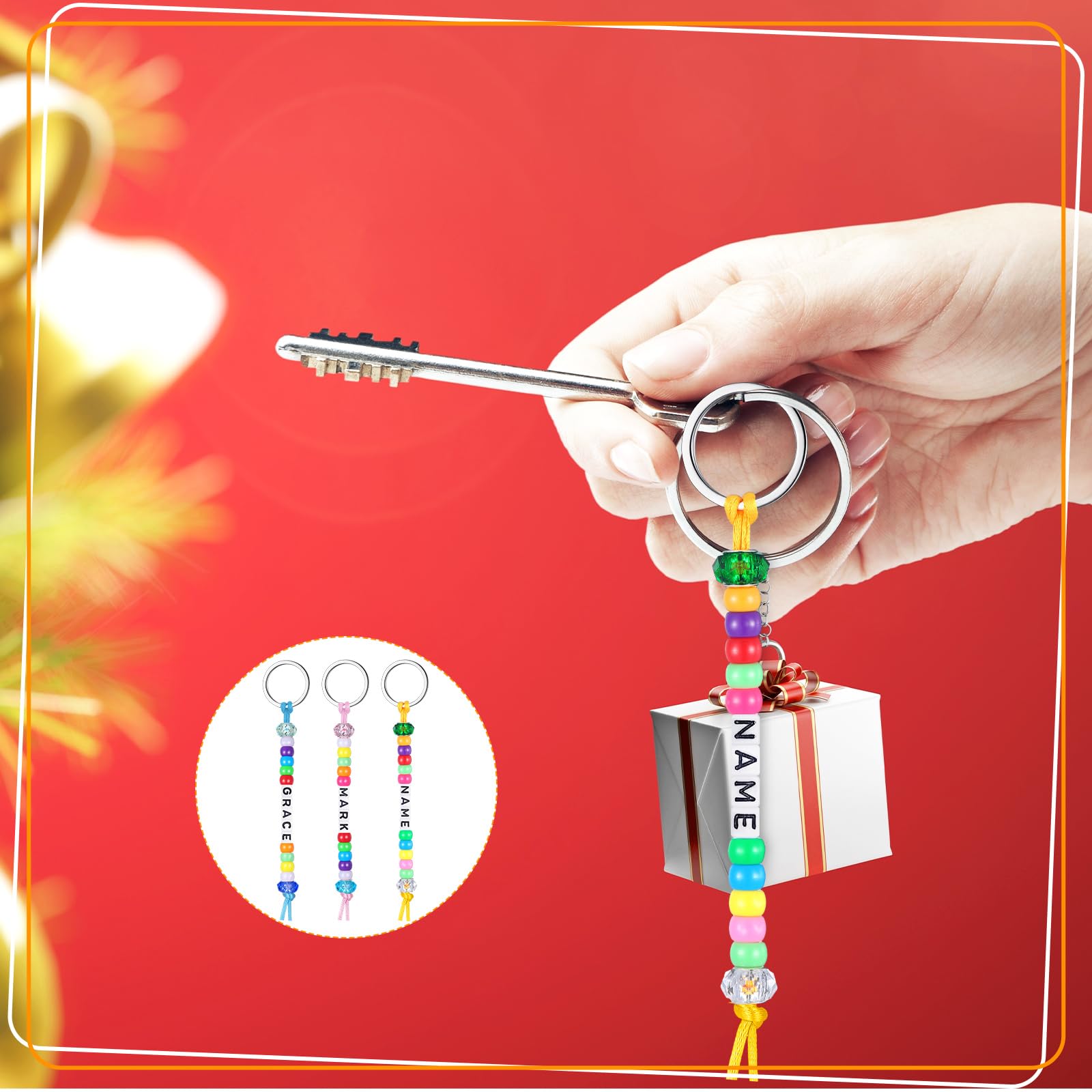 beads♡key chain Amazon.com: Landical 564 Pcs DIY Bead Keychain Kit Key Chain