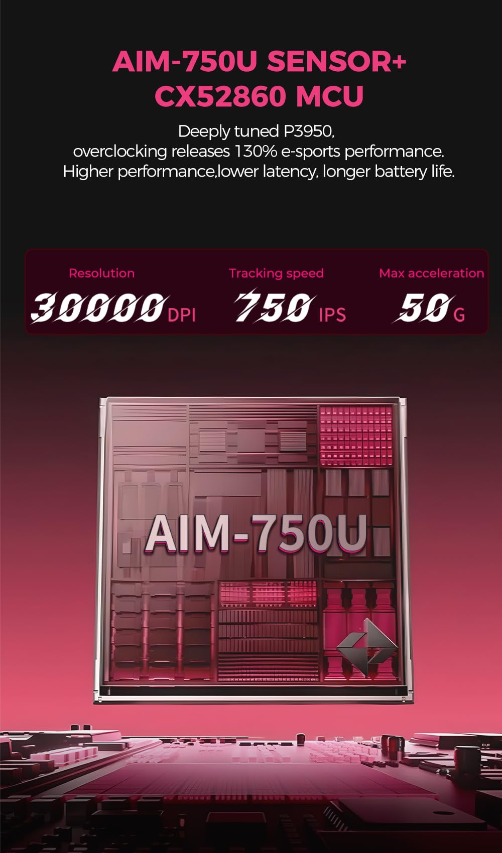 DAREU AE6 Pro Bezprzewodowa mysz do gier, czujnik PAW3950 30K, podwójna częstotliwość odświeżania 8K, 59 g, stacja ładująca z wyświetlaczem, powłoka ekscymerowa, 3 tryby połączenia, programowalna