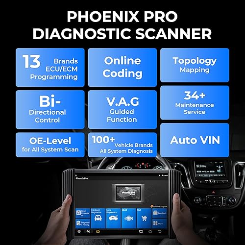 Miniatura 2 de TOPDON Phoenix Pro ECUECM Herramienta de escaneo de programación control bidireccional escáner de diagnóstico de todos los sistemas codificación en