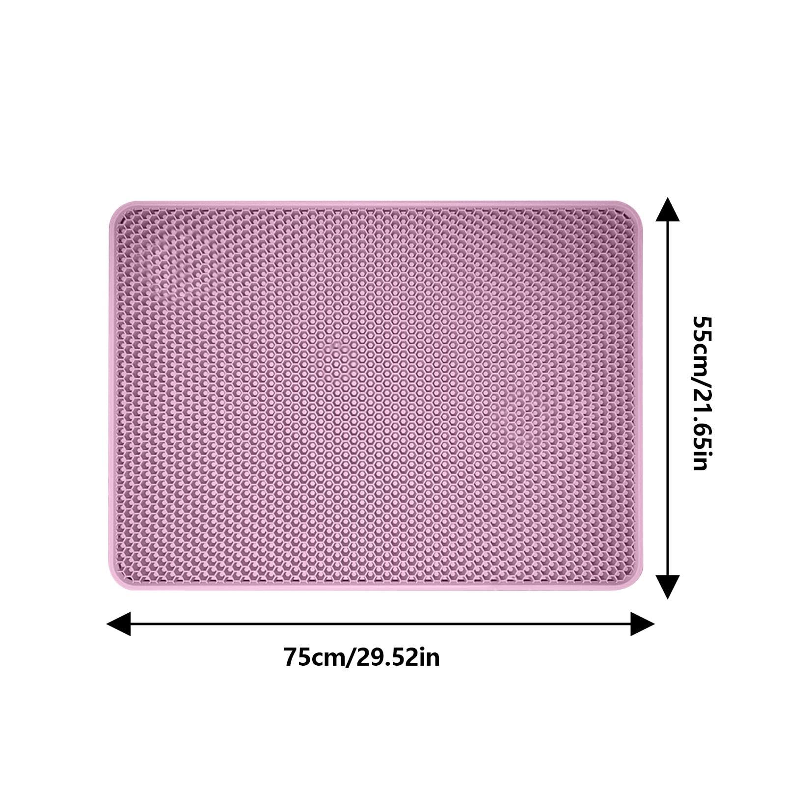 Tapis de litière pour chat | Tapis récupérateur de litière avec design | double couche – Tapis de litière imperméable pour chat pour le sol, tapis récupérateur de litière pour moins de déchets