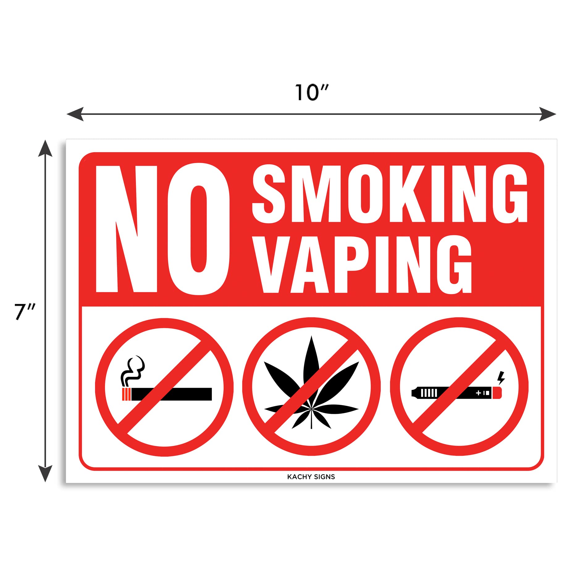 Amazon.com: (Set of 2) No Smoking/Vaping Sign - 10" x 7" 4 Mil Vinyl - Laminated for Ultimate Protection & Durability - Self Adhesive Decal - UV Protected & Weatherproof - Heavy Duty : Industrial & Scientific Amazon.com: (Set of 2) No Smoking/Vaping Sign - 10" x 7" 4 Mil Vinyl - Laminated for Ultimate Protection & Durability - Self Adhesive Decal - UV Protected & Weatherproof - Heavy Duty : Industrial & Scientific