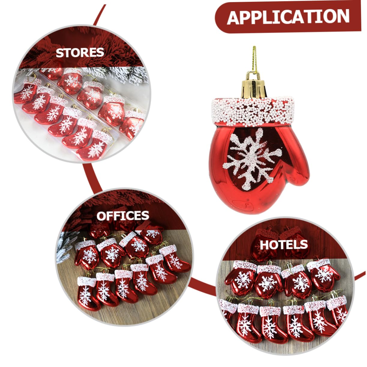 PRETYZOOM 4 Set Di Decorazioni Infrangibili Per Lalbero Di Natale Pendenti Per Lalbero Di Natale Decorazioni in Plastica Per o Di Confezione Da 6 Pezzi*4