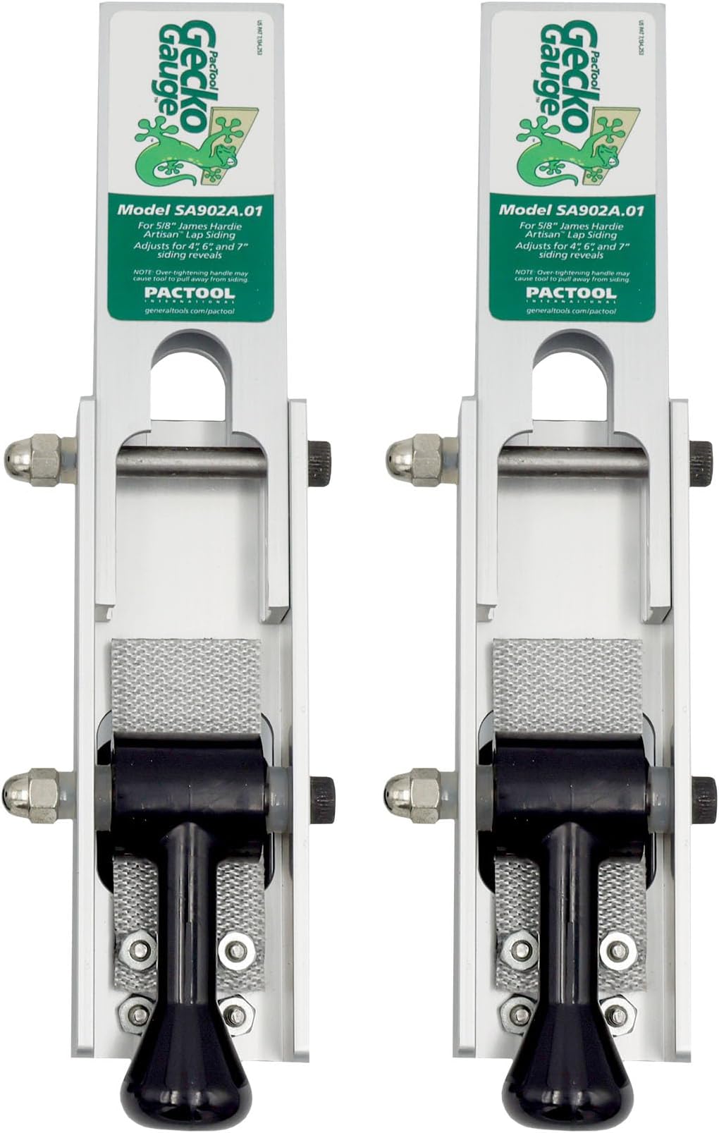 PacTool SA902A01 Artisan Gecko Gauge Siding Mounting Kit - For Use with 5/8-Inch Fiber Cement Siding, James Hardie's Updated HZ5 Series - Lap Siding Gauge - Essential Siding Tools