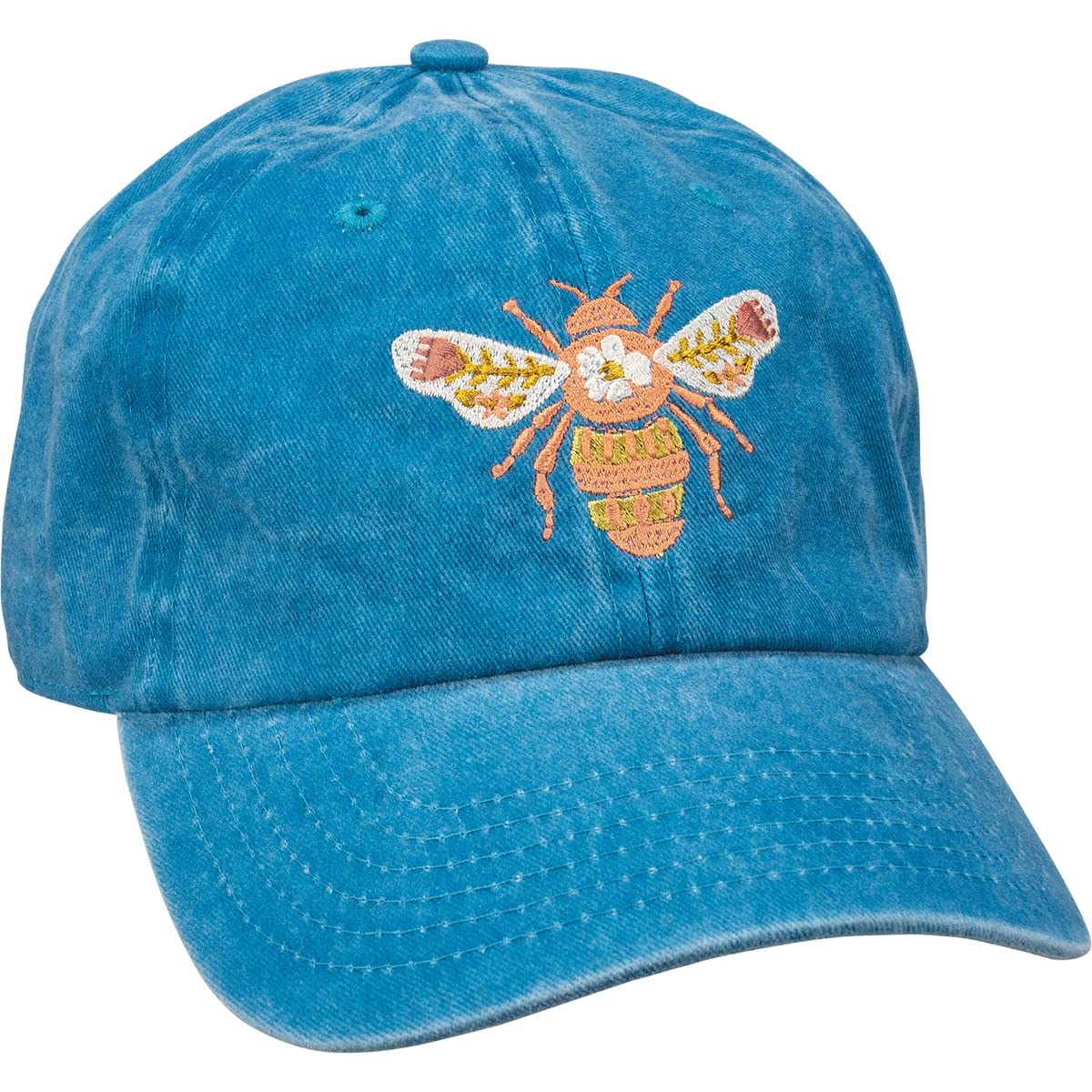 Primitives by Kathy Standard Baseball Cap-Bee Happy, Blue, One Size